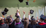 graduate school admissions celebrating
